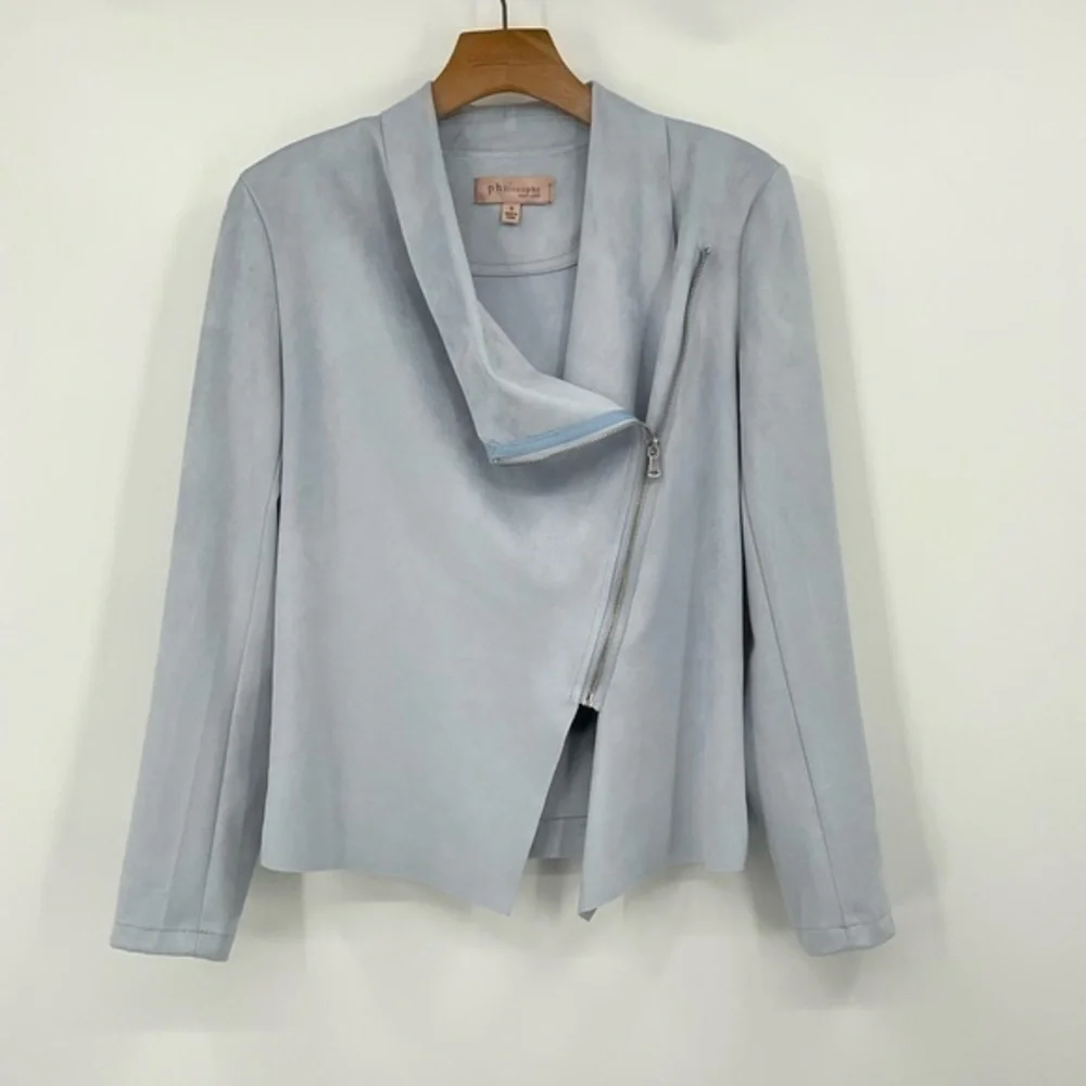 Philosophy Asymmetrical Faux Leather Light Blue Size‎ Small K12
